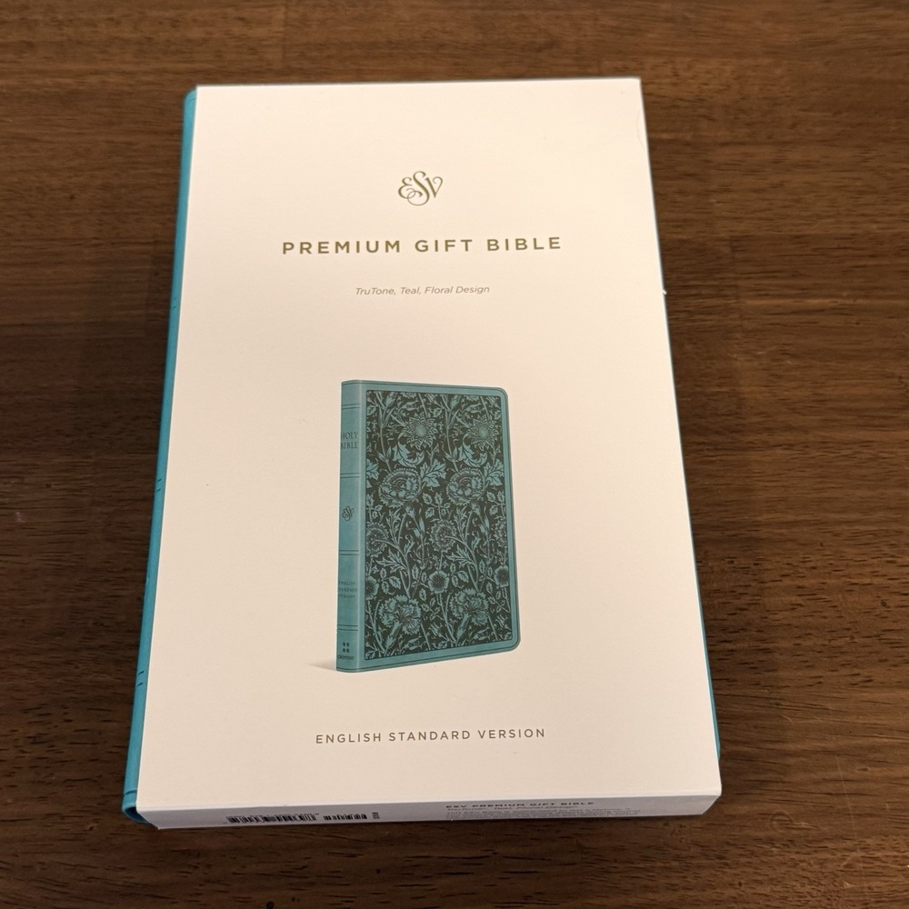 ESV Premium Gift Bible Crossway English Standard Version Teal Floral Design New
